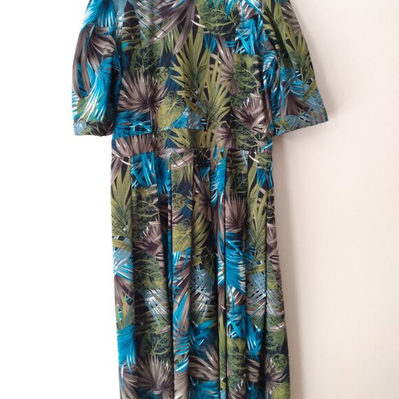 Hawaiian Tropical Dress 46" Bust 37.5" Waist Amish Mennonite Cape Old Colony - Picture 8 of 12